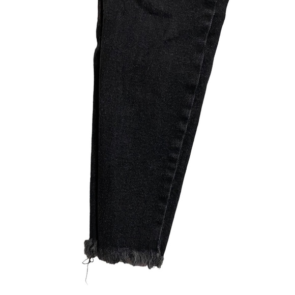 We The Free Black High Rise Jeggings Stretch Raw Hem Free People Jeans 29 - Picture 6 of 16